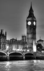 Black and White photo of Big Ben, London, United Kingdom © divampo