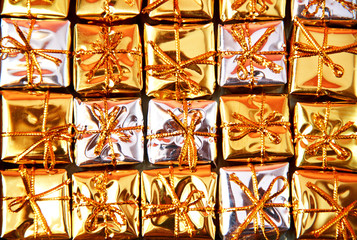 Gift boxes on white background