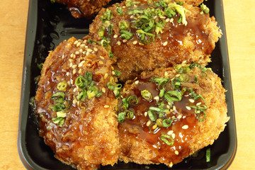 chicken Milanese with Teriyaki sauce