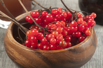 Guelder (arrowwood) berries and  syrup