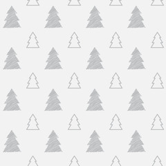 Seamless christmas tree pattern