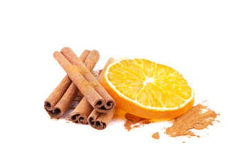 cinnamon and orange slice