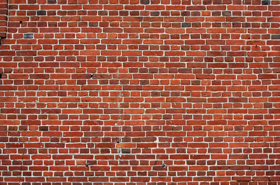 Fototapeta block background . old brick wall of red bricks.