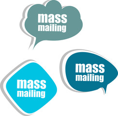 mass mailing. Set of stickers, labels, tags. Business banners