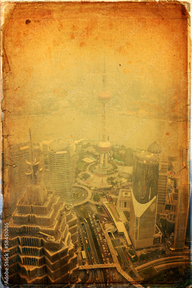 Canvas Prints shanghai skyline - china