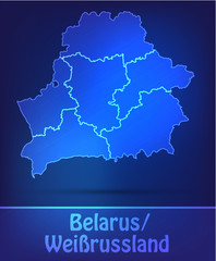 Weißrussland mit Grenzen in einfarbig Scribble