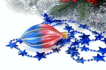 сhristmas decorations and tinsel