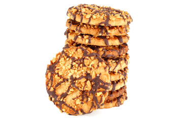 cookies with chocolate and nuts