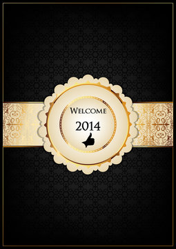 Abstract new year card