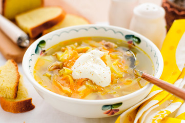 Russian Fresh Cabbage Soup, Shchi (Stchi)