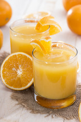 Fototapeta na wymiar Homemade Orange Juice