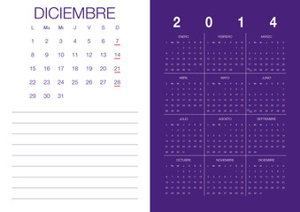 Spanish Calendar 2014