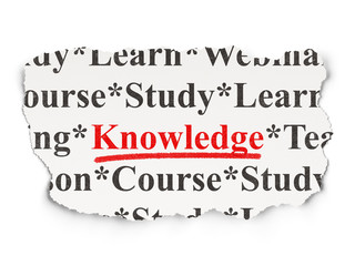 Education concept: Knowledge on Paper background