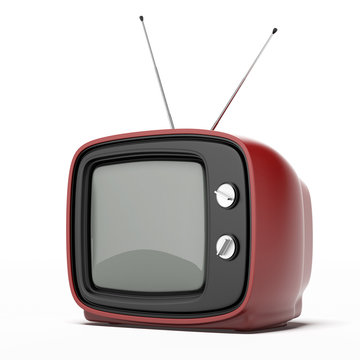 Vintage red tv