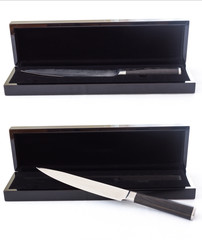 Silver knife in box