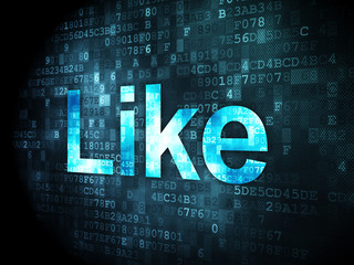 Social network concept: Like on digital background
