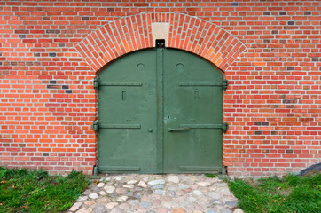 Iron gate to Polish XIX century bunker