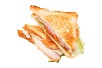 sandwiches with ham and cheese