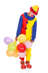 Sad Joker With Balloons