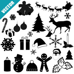 Christmas icon set