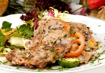 Grilled pork sirloin