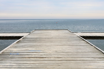 old wooden pier at the sea