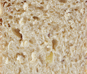 Brown bread slice isolated on white background