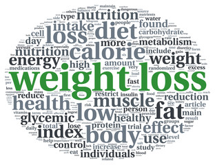 Fototapeta premium Weight loss concept in tag cloudcloud