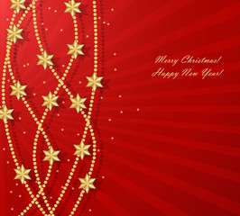 Abstract background with Christmas stars