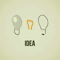 Light layered bulb idea concept template