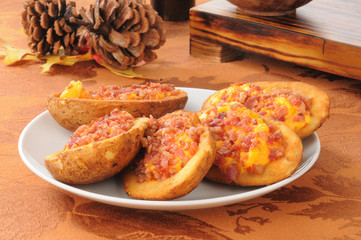 Stuffed potato skins