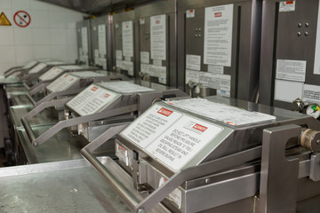 Deep fryer on restaurant kitchen