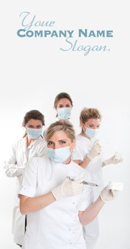 Female dentist team