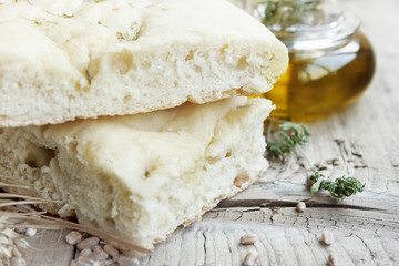 Focaccia with olive oil