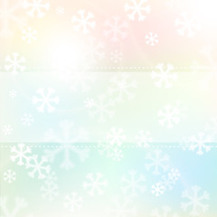 Christmas background, snowflakes and soft colors