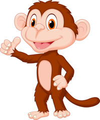 Cute monkey giving thumb up