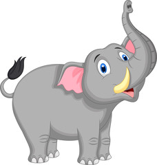 Naklejka premium Cute elephant cartoon