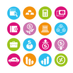 fianancial icons, investment icons