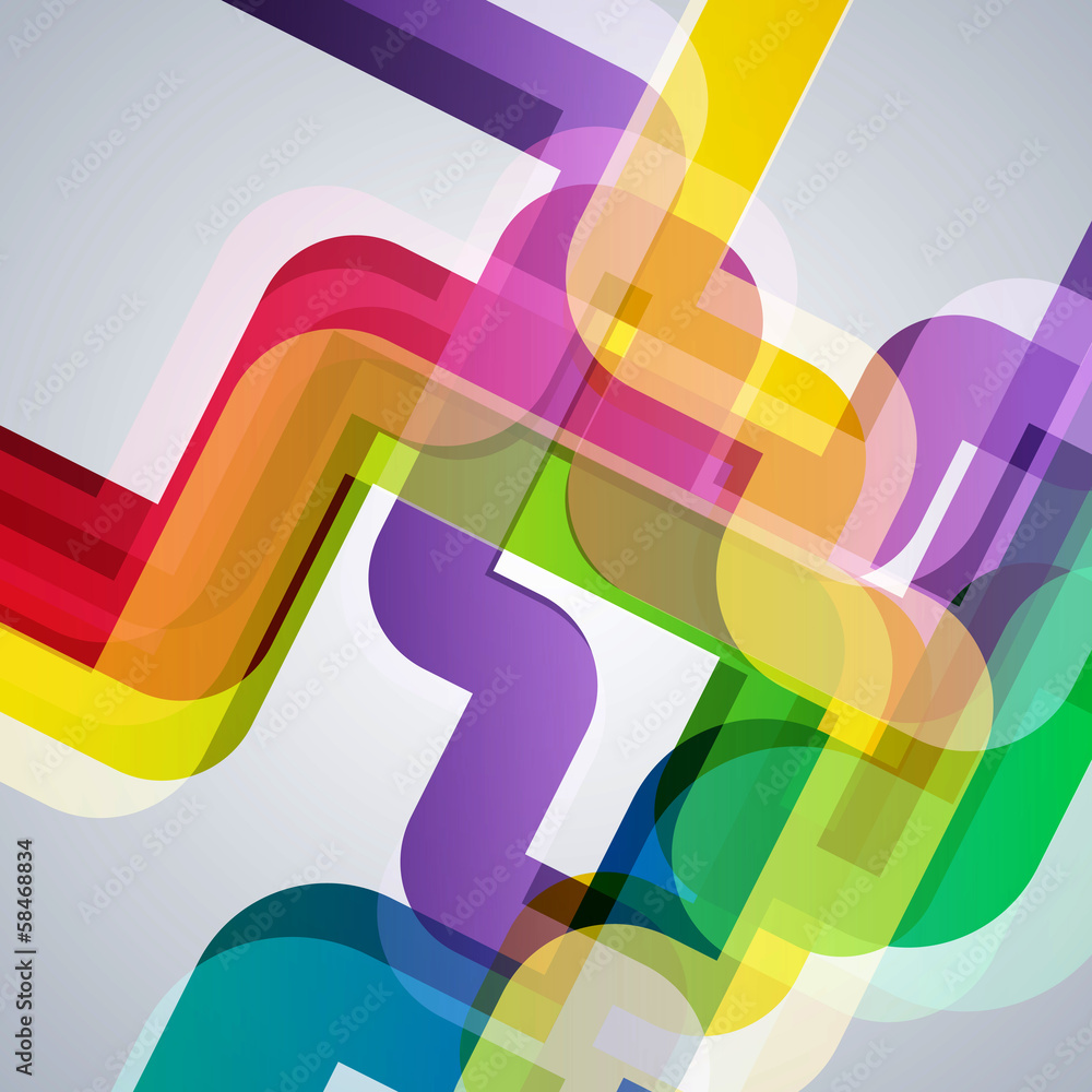 Poster abstract pipes background with design elements.