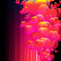 Valentine's day background with hearts