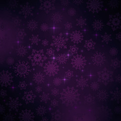 Fototapeta na wymiar Christmas background with snowflakes and stars