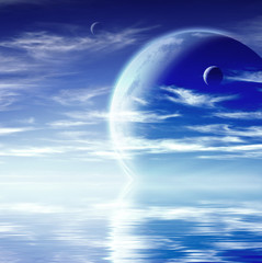 Landscape in fantasy planet