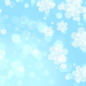 Christmas Background Of Blue Color