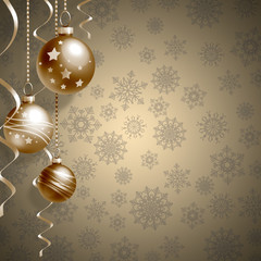 Christmas background with balls