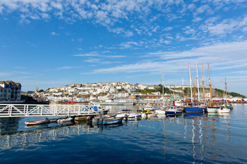Fototapeta na wymiar Brixham Devon marina with boats and yachts England Torbay UK