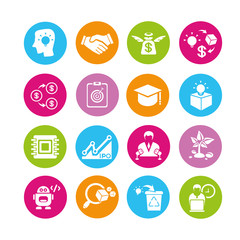 Fototapeta premium business start up icons, entrepreneur icons