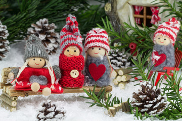 Winterstimmung mit Puppen