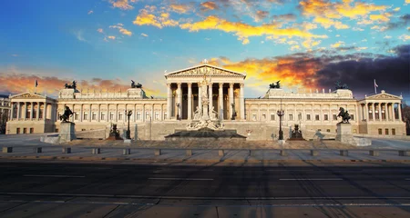 Fotobehang Artistiek monument Parliament - vienna.