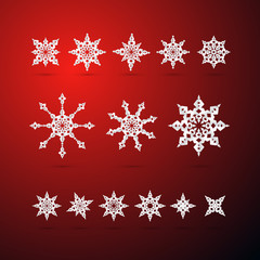 Red Abstract Vector Merry Christmas Background