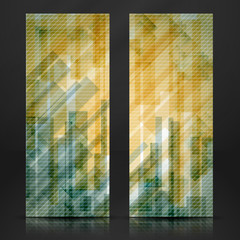 Abstract Yellow Rectangle Shapes Banner.